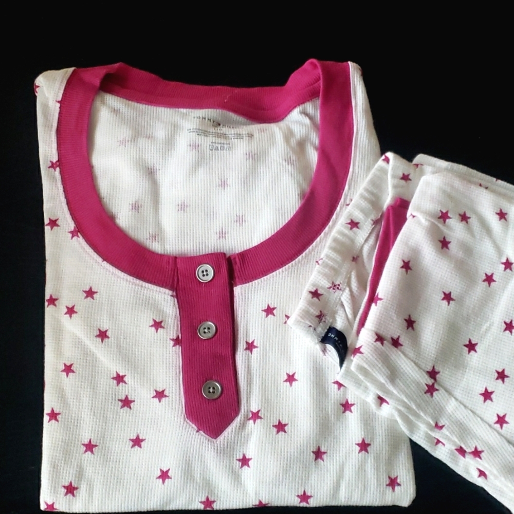 Tommy Hilfiger star pajamas magenta/white
